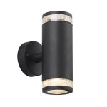 Nordlux Birk Luce Da Parete Aluminium Nero | IP44 - Adatto per 2x GU10