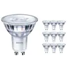 Confezione Multipack 10x Philips Corepro LED Faretti GU10 PAR16 3W 230lm 36D - 830 Luce Calda | Dimmerabile - Sostitutiva 35W